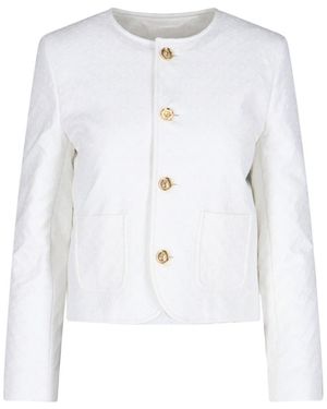 Celine Quilted Jacket Chelsea - White