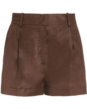 Valentino Pressed-Crease Tailored Shorts - Natural