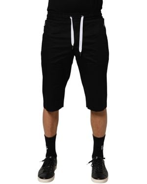 Dolce & Gabbana Cotton Stretch Bermuda Shorts Co+03 - Black