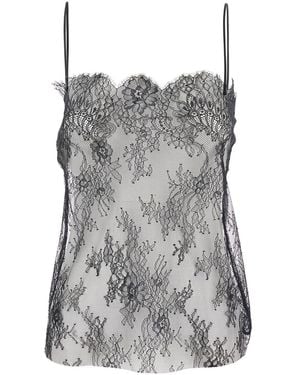Alberta Ferretti Top Pizzo - Grey