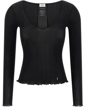 Saint Laurent Cassandre Blouse - Black