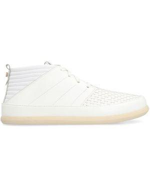 Volta Footwear Leather Mid-Top Sneakers - White