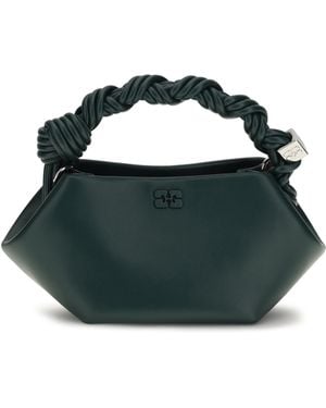 Ganni Mini Bou Leather Handbag Shoulder Bags - Green