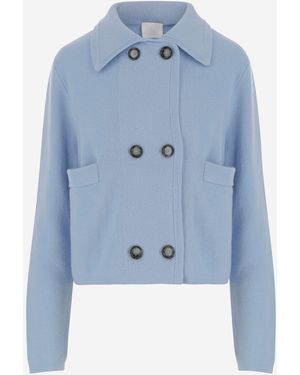 Allude Wool And Cashmere Jacket - Blue