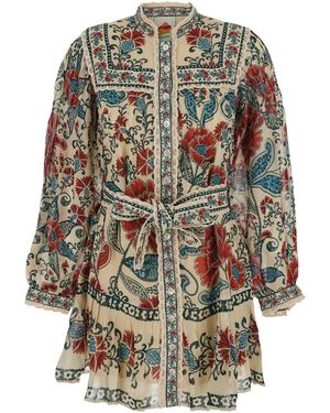 FARM Rio Floral Print Dress - Grey