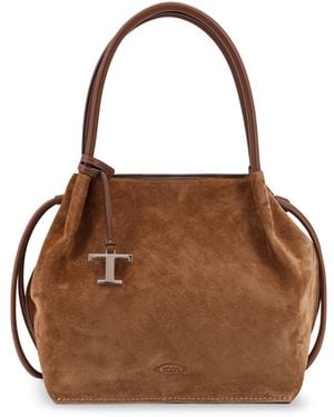 Tod's Suede Shoulder Bag - Brown