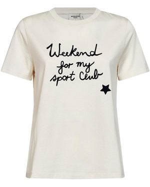 Weekend by Maxmara T-Shirt Wkdedison Jersey Cotton T-Shirts & Jerseys - White