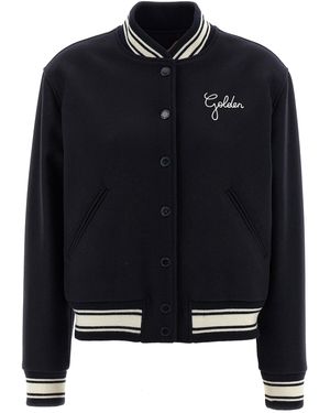 Golden Goose Dirce Bomber Jacket Virgin Wool Polyamide Down Jacket, Parka, Casual - Black