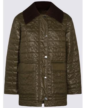 Ganni Coats _Recycledpl - Green