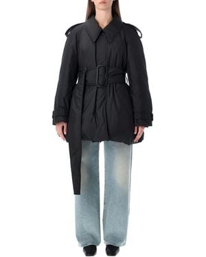 Burberry Belted Berryhill Padded Car Coat - Black