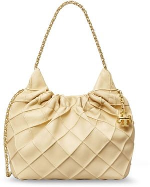 Tory Burch Fleming Mini Hobo Bag - Metallic