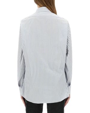 Maison Margiela Striped Cotton Shirt - Gray
