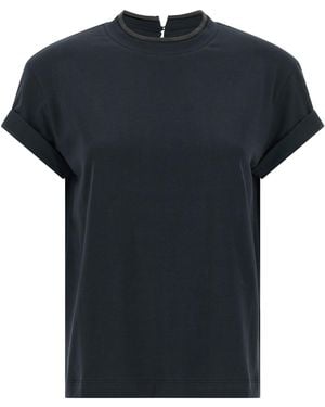 Brunello Cucinelli Cotton T-Shirt - Black
