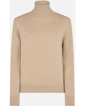 MC2 Saint Barth Turtleneck Moody Blended Cashmere - Natural