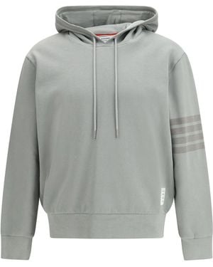 Thom Browne Cotton Hoodie Sweatshirts - Grey