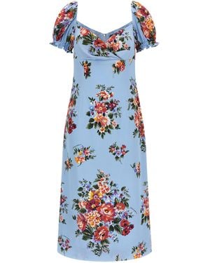 Dolce & Gabbana Dolce & Gabbana 'Mazzo Di Fiori' Print Dress - Blue