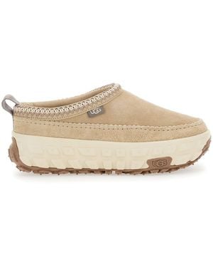 UGG Venture Daze Mules With Decorative Stitching And Side Logo Patch - White