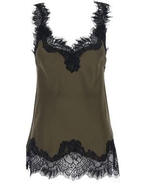 Gold Hawk Top Megan Bias Camie With Thin Silk Straps For Tops - Green