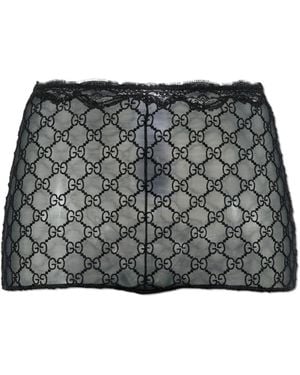Gucci High-Waisted Lace Knickers - Black