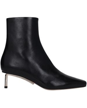 Off-White c/o Virgil Abloh Geometric Heel Leather Boots - Black