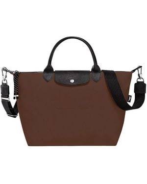 Longchamp Le Pliage Energy Large Handbag With Adjustable And Removable Shoulder Bag And Embossed Logo On The Front - Brown