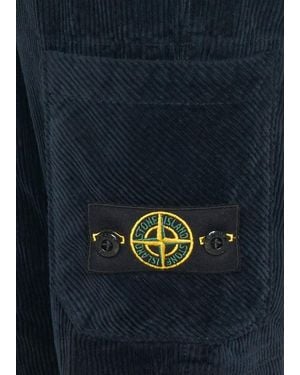 Stone Island Kids Trousers Cotton; Lyocell; Elastane - Blue