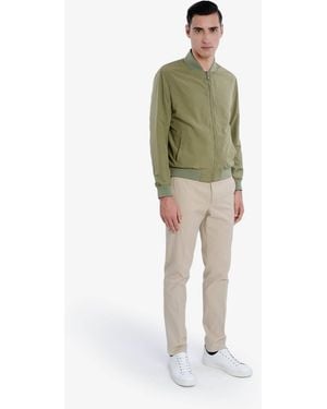 Larusmiani Silk Bomber Cheetah Sportwear Blouson - Green
