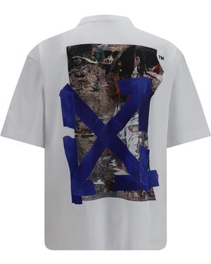 Off-White c/o Virgil Abloh T-Shirt Arrow With Bacco Cotton T-Shirts - Blue