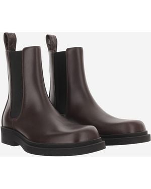 Bottega Veneta Chelsea Ben Leather Boots Calfskin - Brown