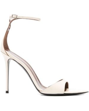 Giuseppe Zanotti Intriigo Leather Heel Sandals - White