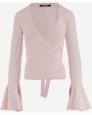 Jacquemus Long-Sleeved Sweater Paysan Viscose - Pink