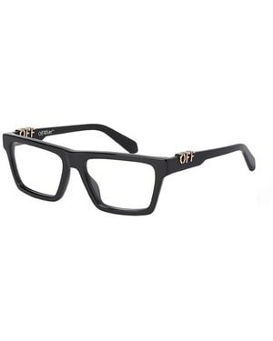Off-White c/o Virgil Abloh Eyeglasses Rectangle Full Rim, Frame And Clear Light Block Lens Oerj07Bstyle7B1000 - Black