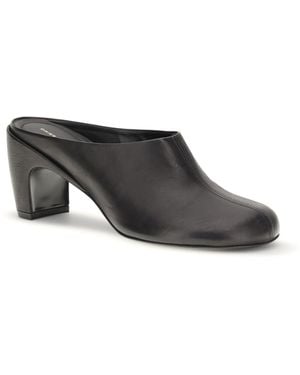 Dries Van Noten Leather Mules Calf Sandal - Grey