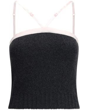 Prada Virgin Wool Crop Top - Black