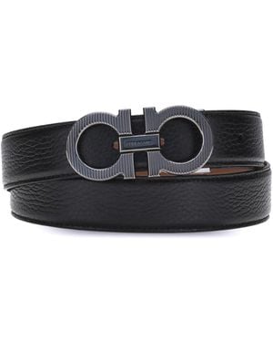 Ferragamo Gancini Reversible Belt Calf Leather Bos Taurus E Braces - Multicolour
