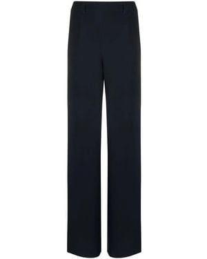 Valentino High-Waisted Wide-Leg Trousers - Blue