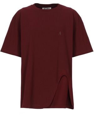 The Attico T-Shirt With Logo - Red