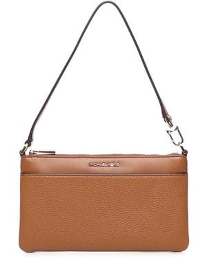MICHAEL Michael Kors Jet Set Medium Leather Wristlet<Br - Brown