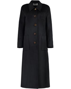 Tory Burch Single-Breasted Wool Coat - Black