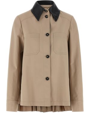 Sportmax Polyester Coat - Natural