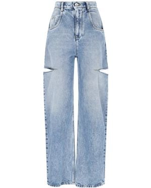 Maison Margiela Cut-Out Detail Jeans - Blue