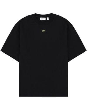 Off-White c/o Virgil Abloh T-Shirt With Logo Cotton T-Shirts - Black