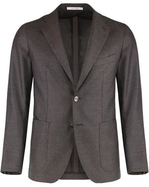 Tagliatore Wool Jacket Single-Breasted Virgin Suit & Dinner - Black