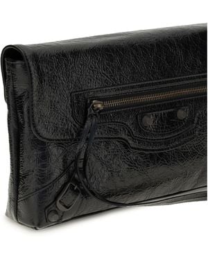 Balenciaga Clutch Le City Lambskin Bags - Black