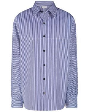 Dries Van Noten Striped Cotton Long-Sleeve Shirt - Blue