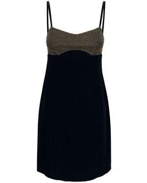 Michael Kors Mini Dress With Cut-Out And Rhinestones - Black