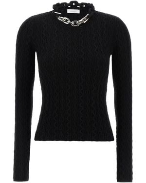 Rabanne Necklace Sweater Wool Cashmere Sweater, Cardigans - Black