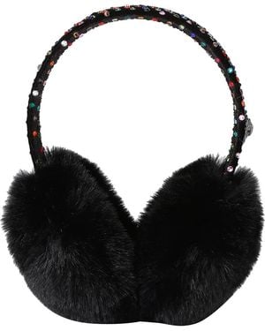 Kurt Geiger Faux Fur Earmuffs - Black