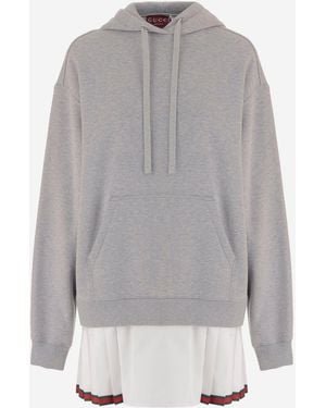 Gucci Gucci Hooded Cotton Dress - Grey