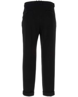 Balmain Wool Pant Exterior: Virgin Pantaloni - Black